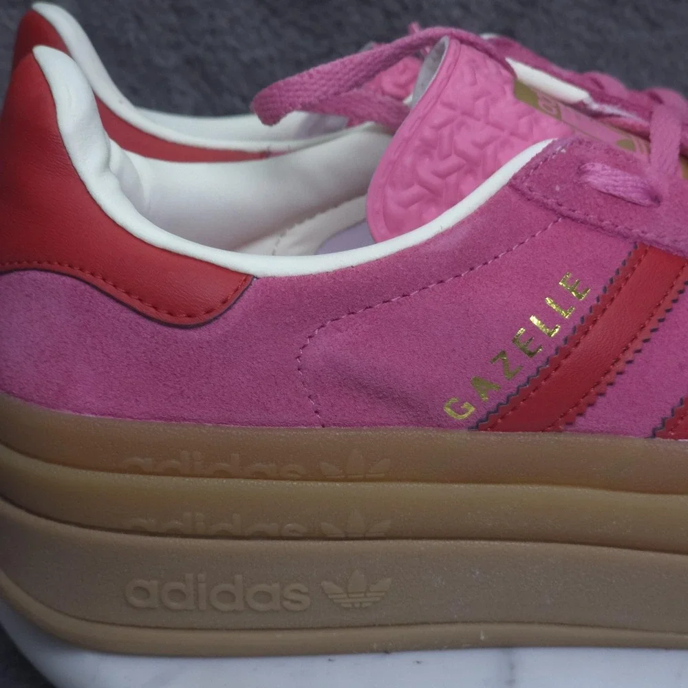 Adidas Gazelle Bold Shoes Mens Size 7 Pink Suede Gum Platform Low Top Sneakers